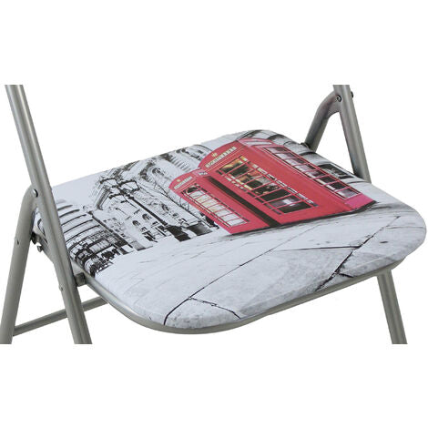 Set Di 2 Sedie Slim Pieghevoli Londra Di Design Con Comoda Imbottitura Nella Seduta Per Ospiti, Ufficio, Casa
