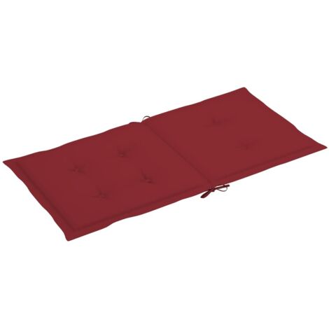Cuscini Per Sedia 2 Pz Rosso Vino 100x50x7 Cm In Tessuto VidaXL