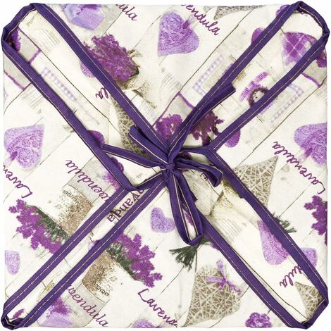 Cuscino Sedia Universale Cotone Lavabile Coprisedia Morbido Lavanda 100% Made In Italy