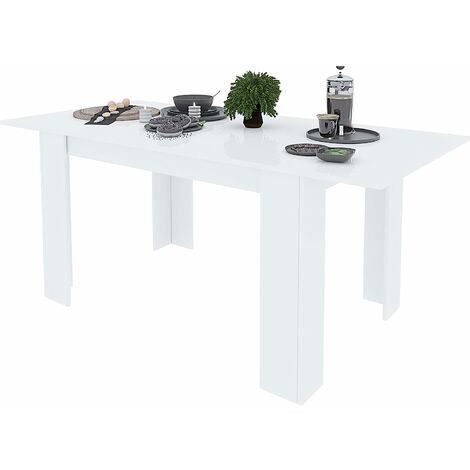 Tavolo Da Pranzo Allungabile Fino A 190 Cm Toledo Tavolino Consolle Salotto Salone 190 X 78 X 90 Cm Colore Bianco