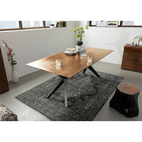 Tavolo Da Pranzo In Legno Di Acacia 160x90x76 Acacia Naturale Laccato SWISS EDGE 11