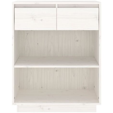 Mobile Consolle Bianco 60x34x75 Cm In Legno Massello Di Pino VidaXL