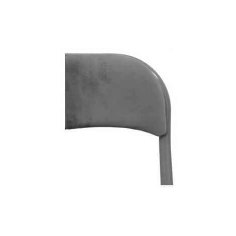 SEDIA PIEGHEVOLE POLO 44X45XH80CM 22MM GRIGIA IN VELLUTO