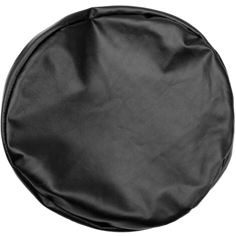 Fodera Per Sgabello In Pelle PU Elastica Rotonda Coprisedile Per Sgabello Da Bar Sintetico Fodera Per Sedia Da Pranzo - Nero