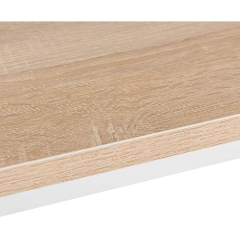 WOLTU Tavolo Da Bar 120 Cm Tavolino Cucina Da Contatore Tavolino Alta Da Caffè Rovere+bianco