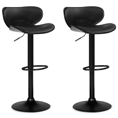 Set Di 2 Sgabelli Da Bar Vintage Neri SAM