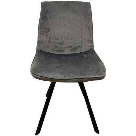 SEDIA MODERNA IN TESSUTO GRIGIO