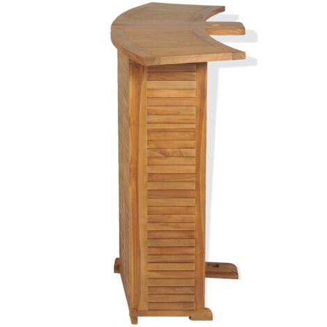 Tavolo Da Bar Pieghevole 155x53x105 Cm In Massello Di Teak VidaXL