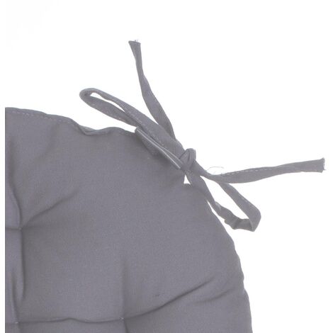 Torta Rotonda Grigio D40 Della Sedia - Cuscino Rotondo Per Sedia, Grigio, Cotone, Diametro 40 Cm - Atmosphera Créateur D'intérieur