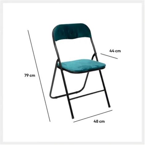 Sedia Pieghevole In Velluto Blu - 5 Five Simply Smart
