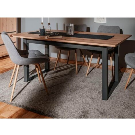 Tavolo Allungabile 160X90X75H QUERCIA ANTRACITE DENVER 50