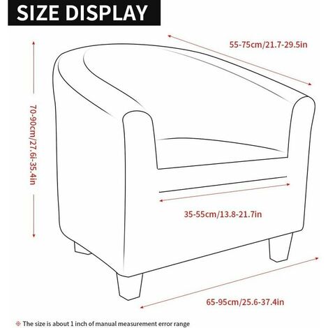 Fodera Per Poltrona Trasformabile Elasticizzata Facile Da Installare E Lavare, Fodera Per Sedia Con Braccioli Chesterfield Fodera Per Poltrona Per Bancone Bar Soggiorno Sala Riunioni,Gray