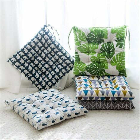 4 Cuscini Per Sedie 40x40cm, Cuscini Per Sedie Per Interni Ed Esterni - Decorazione Di Mobili Da Giardino Cuscini Per Sedie. (Rotondo, B)