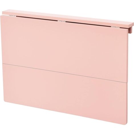 COSTWAY Tavolo Pieghevole A Muro, Tavolino Porta PC Da Parete In Legno, Tavolo A Scomparsa Multifunzionale, Ideale Per Soggiorno, Cucina E Studio, 80 X 60 X 45 Cm, Pink