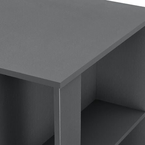 Nova Tavolo Alto 120x60x105cm Penisola Cucina Con 3 Ripiani Stile Moderno Vari Colori Dimensioni : Grigio Scuro