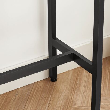 Songmics VASAGLE Tavolo Da Bar Rettangolare Stretto, Tavolo Da Cucina, Tavolo Da Pranzo Alto, Robusto Telaio In Metallo, 100 X 40 X 90 Cm, Facile Da Assemblare, Greige E Nero