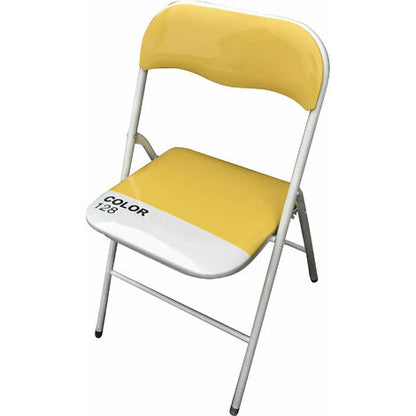  Set Di 6 Sedie Slim Pieghevoli Gialle Color 128 Con Comoda Imbottitura Nella Seduta Per Ospiti, Ufficio, Casa, Campeggio