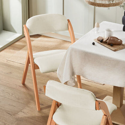  SoBuy Sedia Pieghevole Sedia Da Cucina Con Sedile E Schienale Imbottiti Sedia Da Scrivania In Faggio Bianco FST92-W
