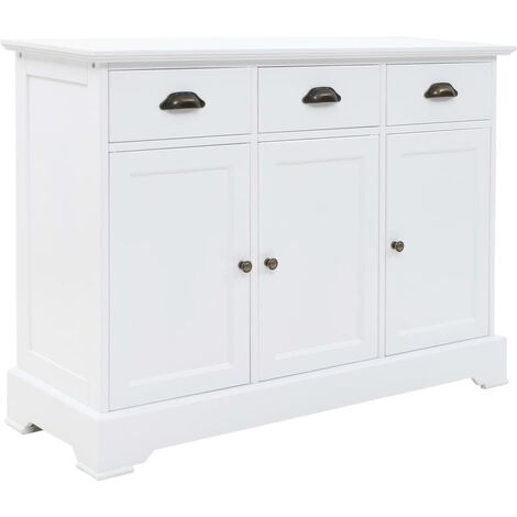  Credenza Con 3 Ante In MDF E Legno Di Pino 105x35x77,5 Cm VidaXL