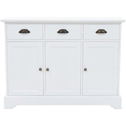  Credenza Con 3 Ante In MDF E Legno Di Pino 105x35x77,5 Cm VidaXL