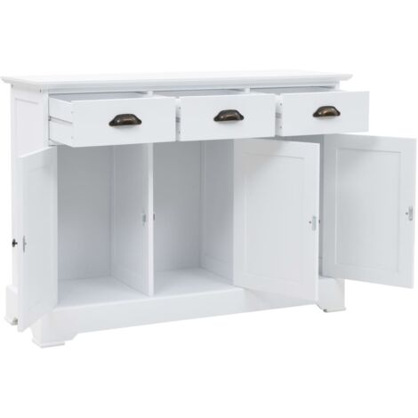  Credenza Con 3 Ante In MDF E Legno Di Pino 105x35x77,5 Cm VidaXL