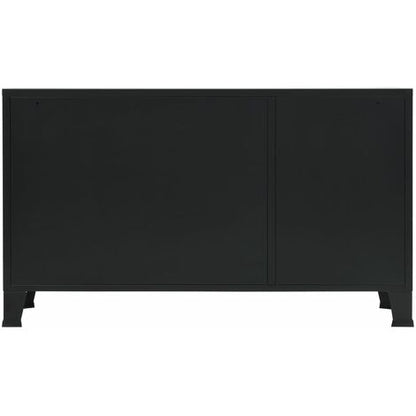  Credenza In Metallo In Stile Industriale 120x35x70 Cm Nera VidaXL