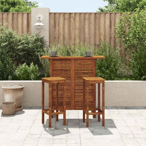  Tavolo Da Bar 110x50x105 Cm In Legno Massello Di Acacia VidaXL