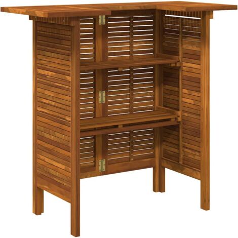  Tavolo Da Bar 110x50x105 Cm In Legno Massello Di Acacia VidaXL