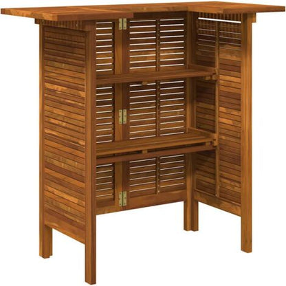  Tavolo Da Bar 110x50x105 Cm In Legno Massello Di Acacia VidaXL