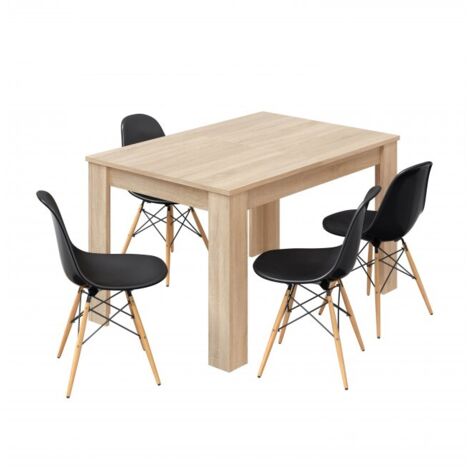  Tavolo 140x90 Cm Rovere Chiaro Allungabile Rovere Chiaro