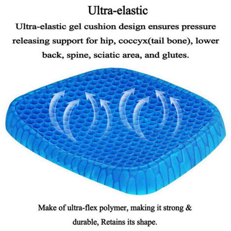  Cuscino Gel Antidecubito Con Fodera Antiscivolo Confortevole Casa Ufficio Auto