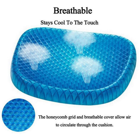  Cuscino Gel Antidecubito Con Fodera Antiscivolo Confortevole Casa Ufficio Auto