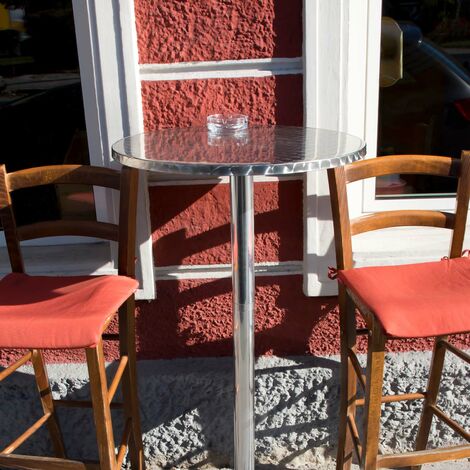 Tavolo Alto Da Bar Rotondo Alluminio Altezza Regolabile 70cm O 110 Cm Ø 60 Cm