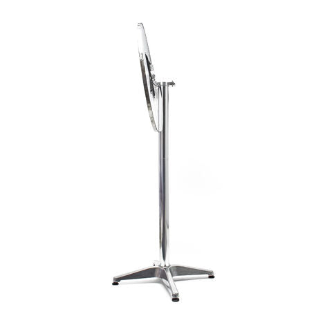  Tavolo Alto Da Bar Rotondo Pieghevole Alluminio Altezza Regolabile 74/114 Cm Ø 60 Cm