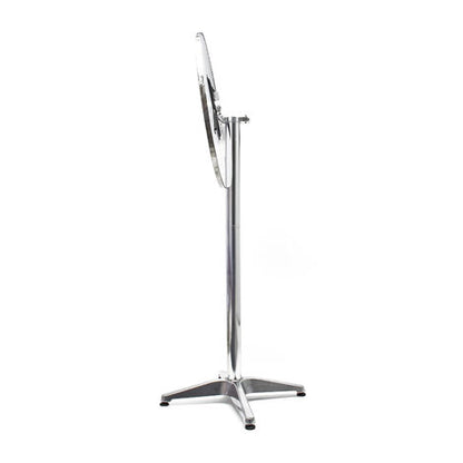  Tavolo Alto Da Bar Rotondo Pieghevole Alluminio Altezza Regolabile 74/114 Cm Ø 60 Cm