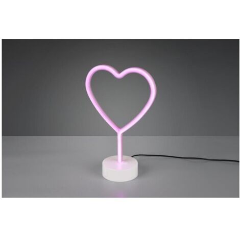  Trio Lighting Italia Heart Lampada Da Tavolo Led 1,8w In Plastica Colore Bianco Con Interruttore On/off R55210101
