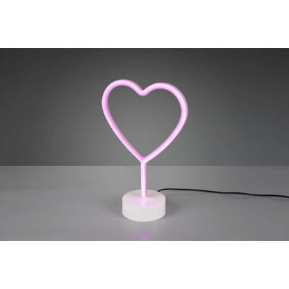  Trio Lighting Italia Heart Lampada Da Tavolo Led 1,8w In Plastica Colore Bianco Con Interruttore On/off R55210101