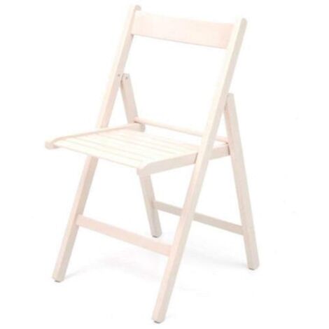  Sedia Pieghevole In Legno Colorata BIANCO LUSSO 1 PEZZO
