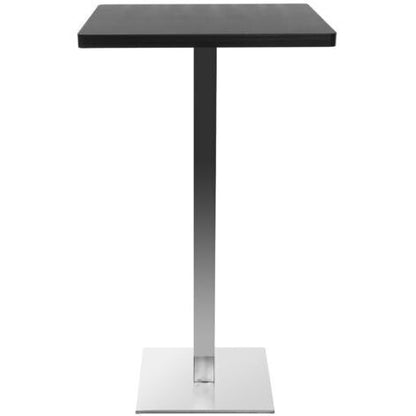  Tavolo Da Bar Design Quadrato Nero Piede Centrale JORY