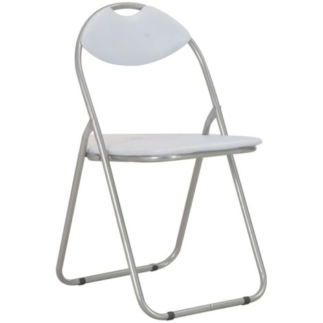  Sedie Da Pranzo Pieghevoli 2 Pz Bianche In Similpelle VidaXL
