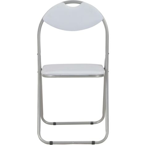  Sedie Da Pranzo Pieghevoli 2 Pz Bianche In Similpelle VidaXL