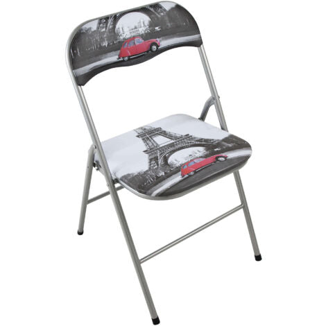  Set Di 6 Sedie Slim Pieghevoli Parigi Di Design Con Comoda Imbottitura Nella Seduta Per Ospiti, Ufficio, Casa
