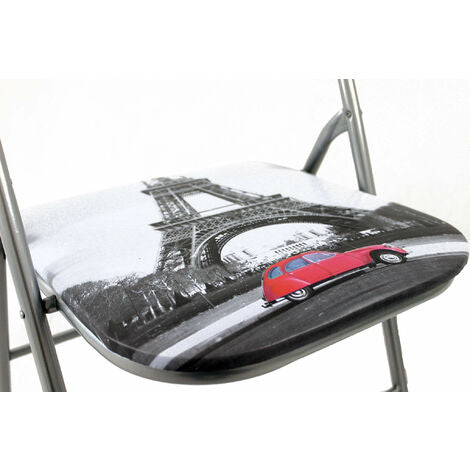  Set Di 6 Sedie Slim Pieghevoli Parigi Di Design Con Comoda Imbottitura Nella Seduta Per Ospiti, Ufficio, Casa