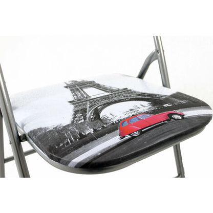  Set Di 6 Sedie Slim Pieghevoli Parigi Di Design Con Comoda Imbottitura Nella Seduta Per Ospiti, Ufficio, Casa