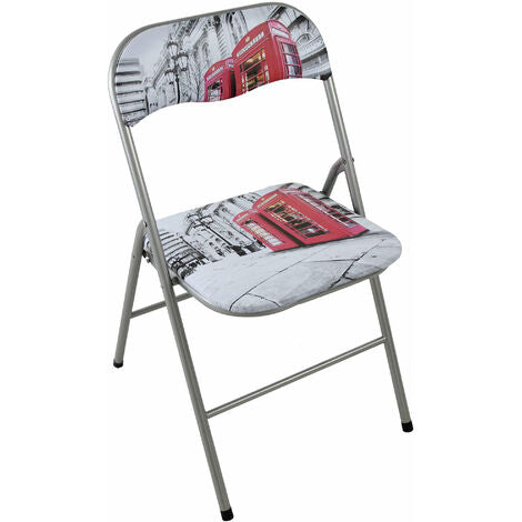  Set Di 2 Sedie Slim Pieghevoli Londra Di Design Con Comoda Imbottitura Nella Seduta Per Ospiti, Ufficio, Casa