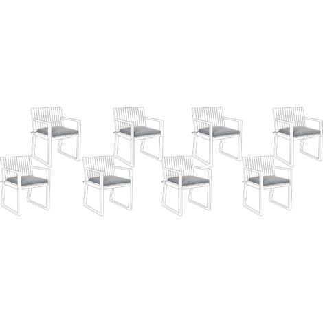  Set Di Cuscini Per Sedie Da Giardino Grigio Sassari