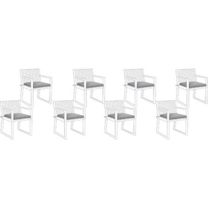  Set Di Cuscini Per Sedie Da Giardino Grigio Sassari
