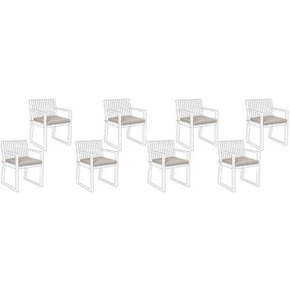  Set Di Cuscini Per Sedie Da Giardino Taupe Sassari