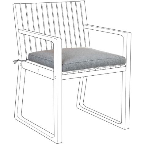  Cuscino Per Sedia Da Giardino Grigio Sassari