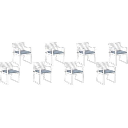  Set Di Cuscini Per Sedie Da Giardino Blu Sassari
